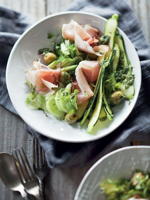 green-olive-and-black-forest-ham-salad