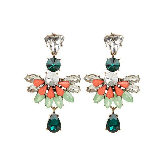 Green orange chandelier earrings.jpg