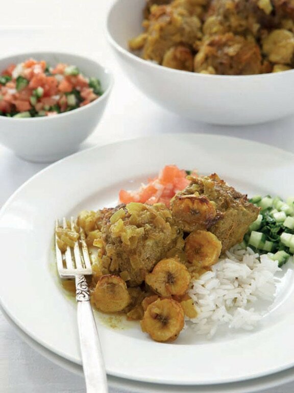 curried-frikkadel-with-banana